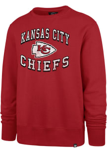 47 Kansas City Chiefs Mens Red Double Arch Long Sleeve Crew Sweatshirt