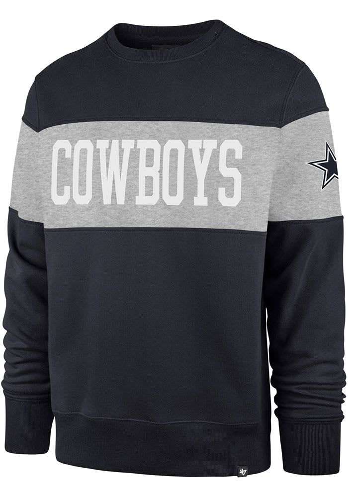 Men's '47 Navy Dallas Cowboys Interstate Throwback Sweatshirt