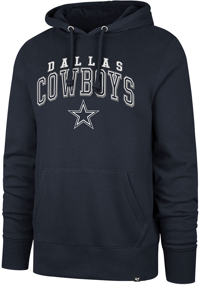 47 Dallas Cowboys Mens Navy Blue Double Decker Long Sleeve Hoodie