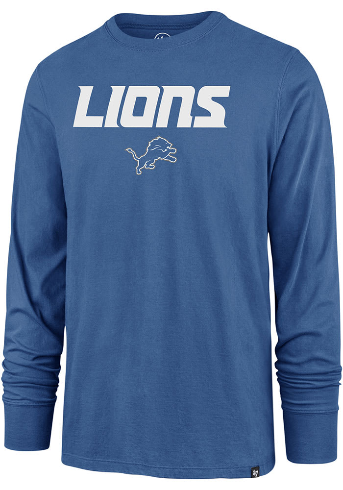 47 Detroit Lions Blue Pregame Super Rival Long Sleeve T Shirt