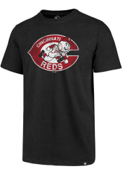 47 Cincinnati Reds Black Throwback Club Short Sleeve T Shirt