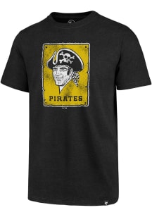 47 Pittsburgh Pirates Black Throwback Club Short Sleeve T Shirt