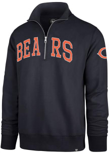 47 Chicago Bears Mens Navy Blue Upstate Striker Long Sleeve 1/4 Zip Fashion Pullover