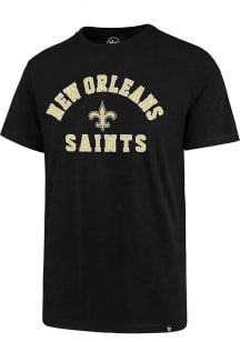 47 New Orleans Saints Black Varsity Arch Super Rival Short Sleeve T Shirt