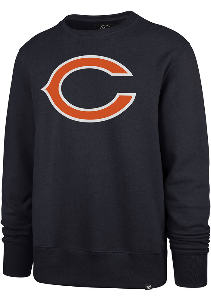 Chicago Bears Men's 47 Brand Navy Crew Long Sleeve Pullover - XXL