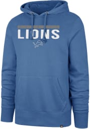 47 Detroit Lions Mens Blue Power Luck Headline Long Sleeve Hoodie