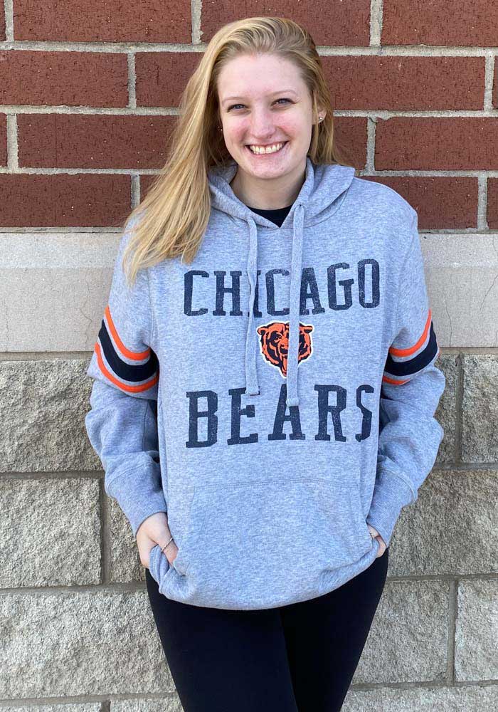 47 Chicago Bears Mens Grey Double Block Fashion Hood