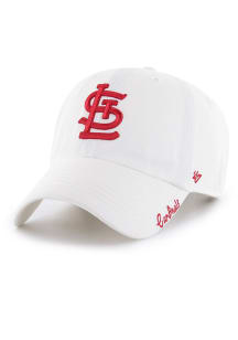 47 St Louis Cardinals White Miata Clean Up Womens Adjustable Hat