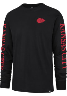 47 Kansas City Chiefs Black Triple Threat Franklin Long Sleeve Fashion T Shirt