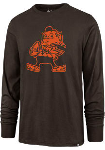 Brownie  Cleveland Browns Brown 47 Pop Imprint Super Rival Long Sleeve T Shirt