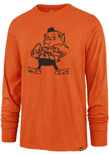Brownie  Cleveland Browns Orange 47 Pop Imprint Super Rival Long Sleeve T Shirt