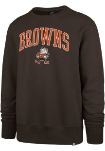 47 Cleveland Browns Mens Brown Arch Gamebreak Long Sleeve Fashion Sweatshirt
