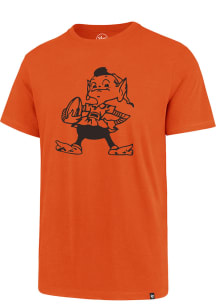 Brownie  Cleveland Browns Orange 47 Pop Shadow Imprint Short Sleeve T Shirt
