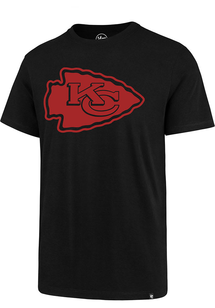 47 Kansas City Chiefs Black Pop Shadow Imprint Short Sleeve T Shirt