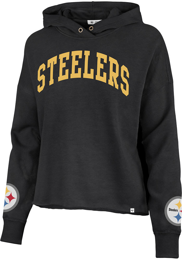 47 Pittsburgh Steelers Womens Black Olivia Hooded Sweatshirt