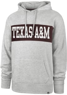 47 Texas A&amp;M Aggies Mens Grey Chest Pass Long Sleeve Hoodie