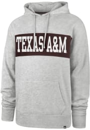 47 Texas A&M Aggies Mens Grey Chest Pass Long Sleeve Hoodie