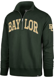 '47 Baylor Bears Mens Green Upstate Striker Long Sleeve 1/4 Zip Fashion Pullover