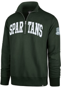 47 Michigan State Spartans Mens Green Upstate Striker Long Sleeve 1/4 Zip Pullover