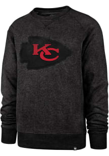 47 Kansas City Chiefs Mens Black Match Blend Terry Long Sleeve Fashion Sweatshirt
