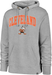 47 Cleveland Browns Mens Grey Arch Name Striker Fashion Hood