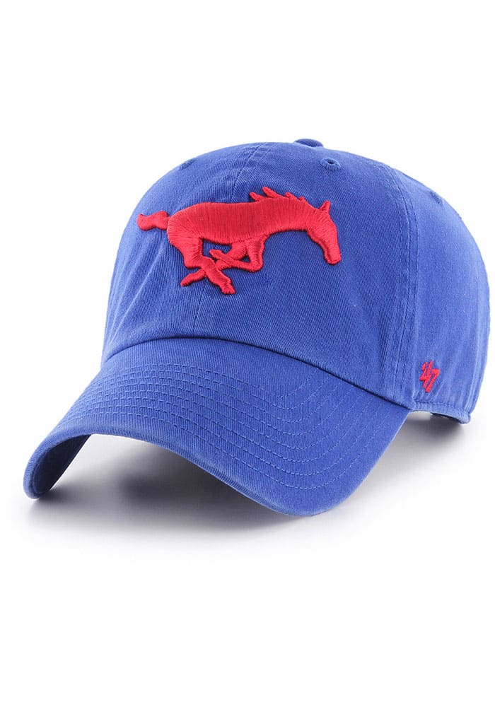 SMU Mustangs 2T PFG Mesh Blue Columbia Flex Hat