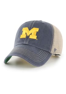 47 Navy Blue Michigan Wolverines Trawler Adjustable Hat