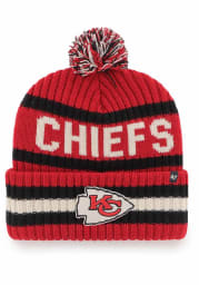 47 Kansas City Chiefs Red Bering Cuff Pom Mens Knit Hat