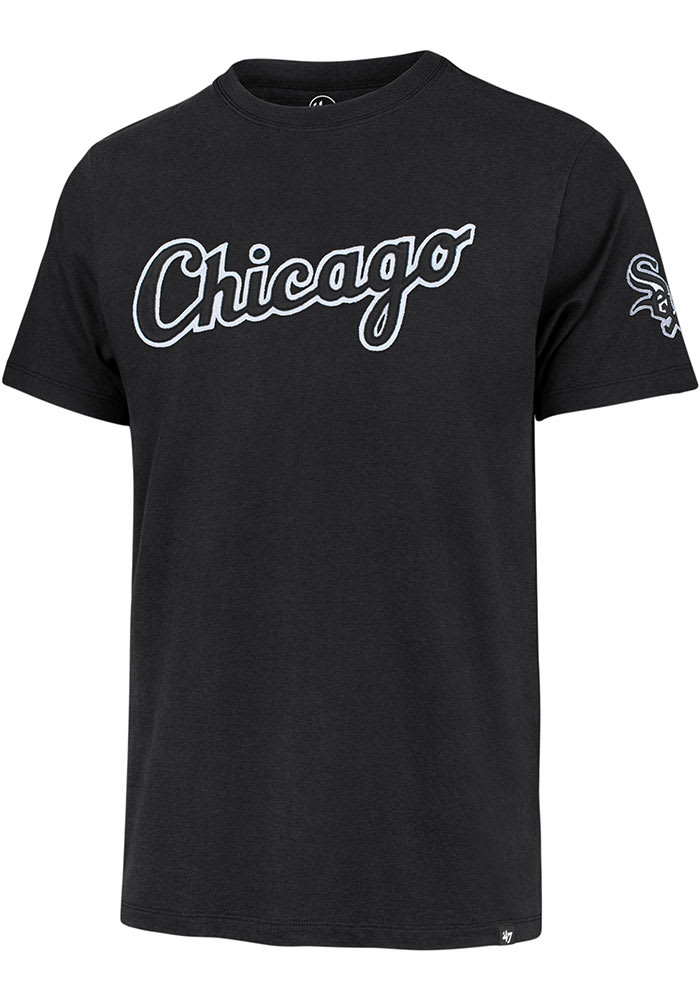 47 Chicago White Sox Black Wordmark Fieldhouse Short Sleeve Fashion T Shirt