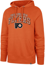47 Philadelphia Flyers Mens Orange Double Decker Headline Long Sleeve Hoodie