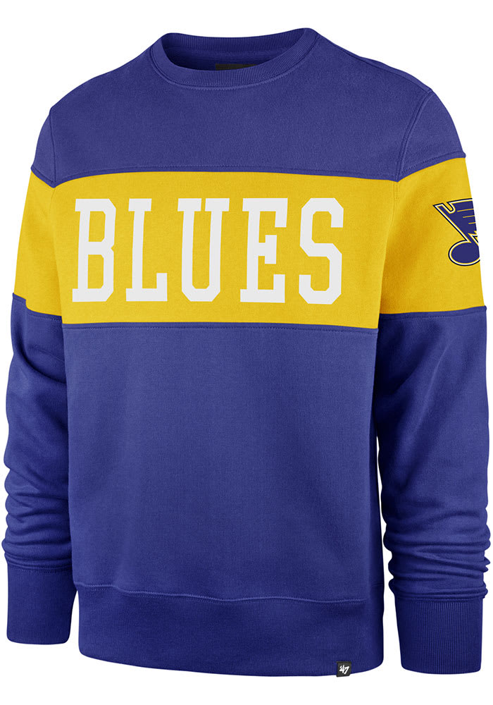 47 St Louis Blues Mens Blue Interstate Long Sleeve Fashion Sweatshirt