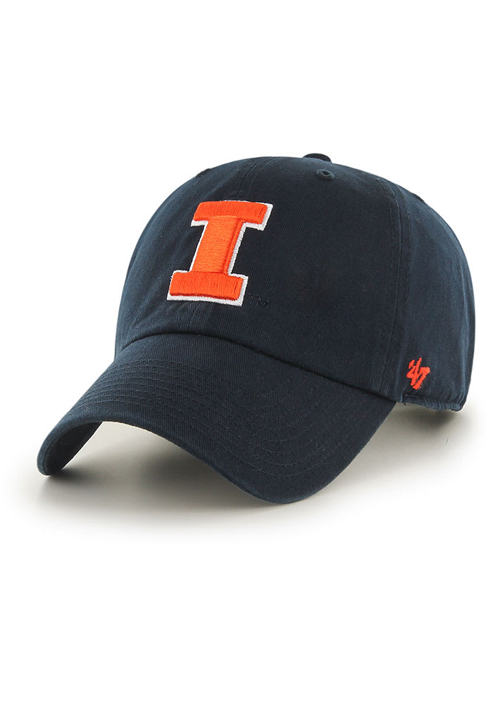 47 Illinois Fighting Illini Clean Up Adjustable Hat - Navy Blue