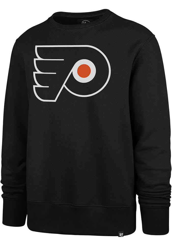 47 Philadelphia Flyers Mens Black Imprint Headline Long Sleeve Crew Sweatshirt