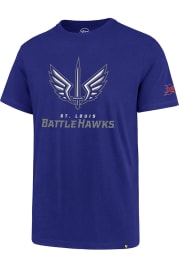47 St Louis Battlehawks Blue Imprint 2 Peat Short Sleeve T Shirt
