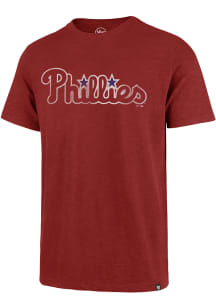 47 Philadelphia Phillies Red Wordmark Scrum Short Sleeve Fashion T Shirt