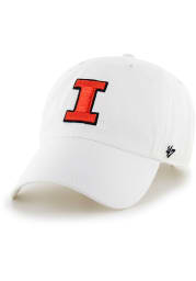 47 Illinois Fighting Illini Clean Up Adjustable Hat - White