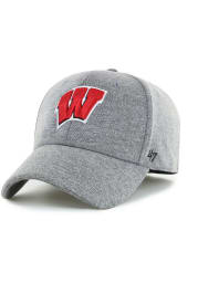 47 Wisconsin Badgers Mens Grey Flex Contender Flex Hat