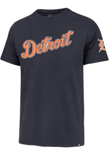 47 Detroit Tigers Navy Blue Wordmark Fieldhouse Short Sleeve Fashion T Shirt