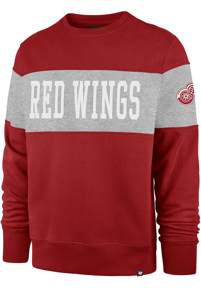 47 Detroit Red Wings Mens Red Interstate Long Sleeve Fashion Sweatshirt