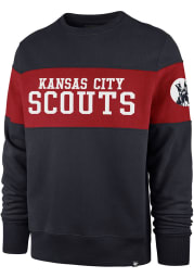 47 Kansas City Scouts Mens Navy Blue Interstate Long Sleeve Fashion Sweatshirt