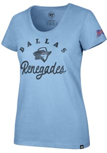 47 Dallas Renegades Womens Light Blue Club Scoop Short Sleeve T-Shirt