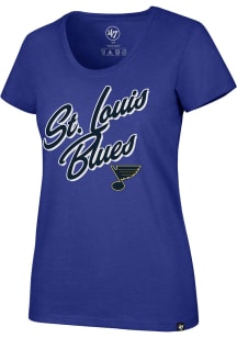 47 St Louis Blues Womens Blue Boarding Short Sleeve T-Shirt