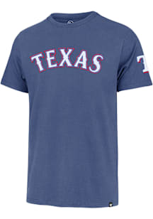 47 Texas Rangers Light Blue Wordmark Fieldhouse Short Sleeve Fashion T Shirt
