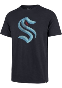 47 Seattle Kraken Navy Blue Primary Logo Short Sleeve Fashion T Shirt