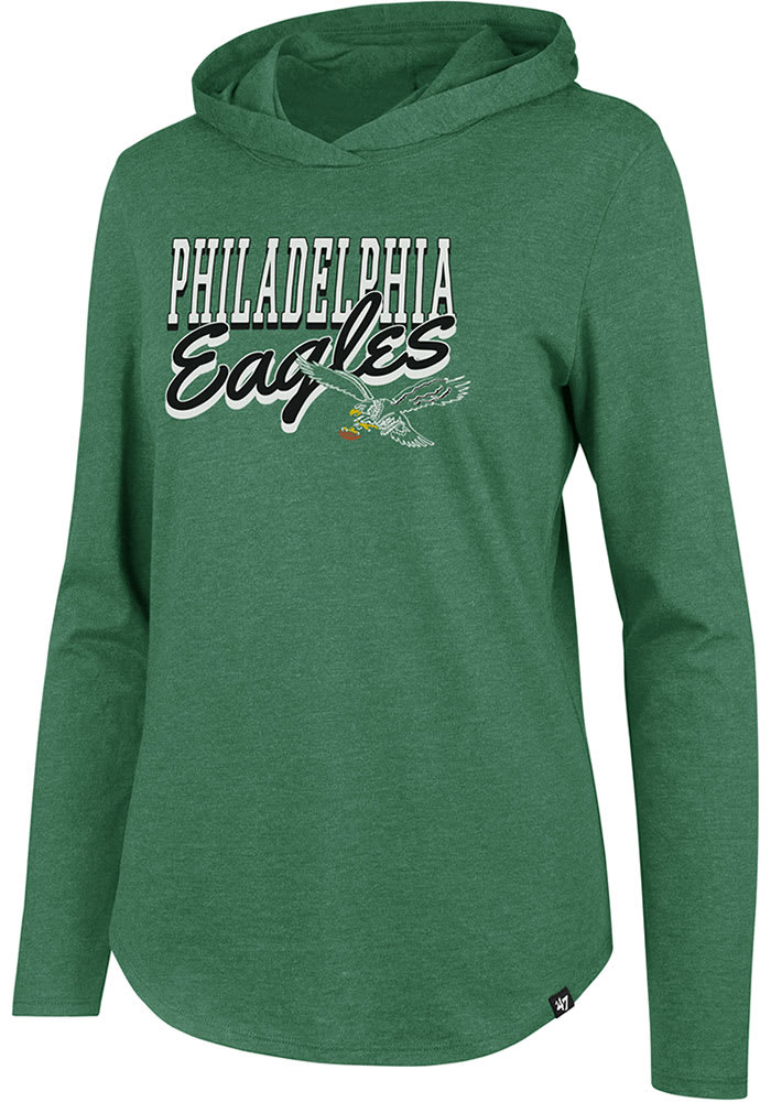 47 Philadelphia Eagles Womens Kelly Green Club Hooded Sweatshirt