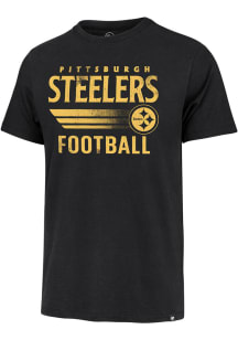 47 Pittsburgh Steelers Black Rider Franklin Short Sleeve Fashion T Shirt
