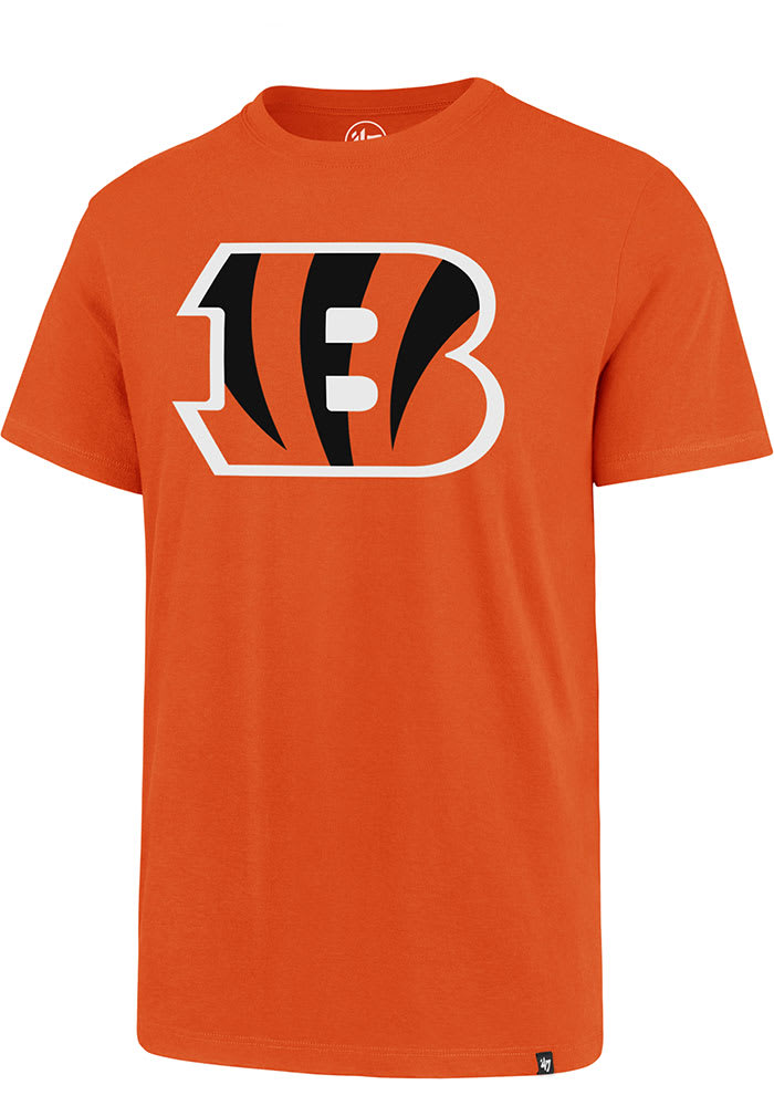 Men's '47 Black Cincinnati Bengals Logo Super Rival T-Shirt