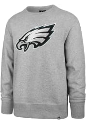47 Philadelphia Eagles Mens Grey Imprint Headline Long Sleeve Crew Sweatshirt