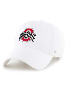 47 White Ohio State Buckeyes Clean Up Adjustable Hat