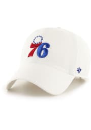 47 Philadelphia 76ers Clean Up Adjustable Hat - White